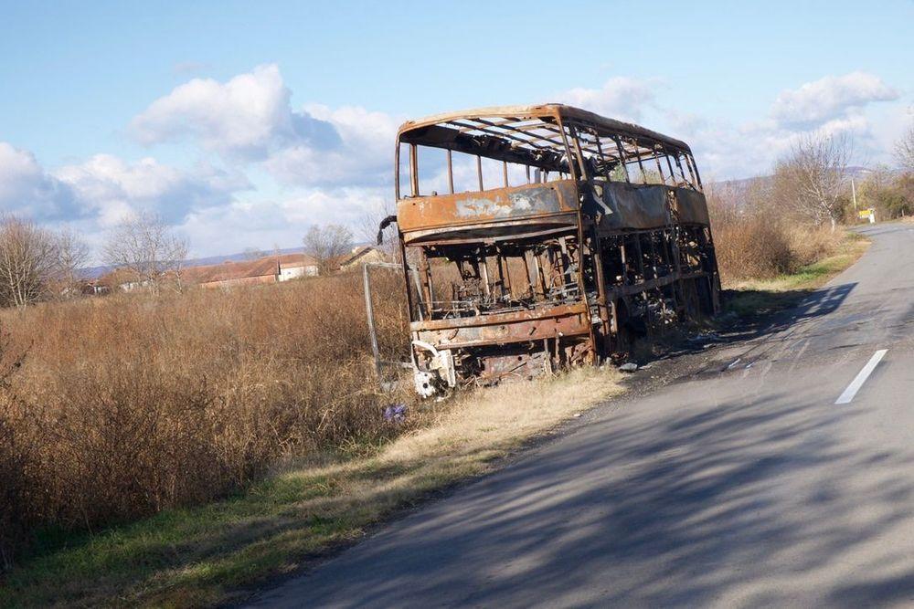 Abgebrannter Reisebus